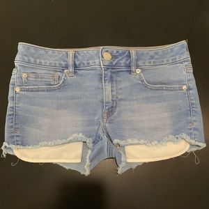 American Eagle Shortie Jean Shorts in size 8